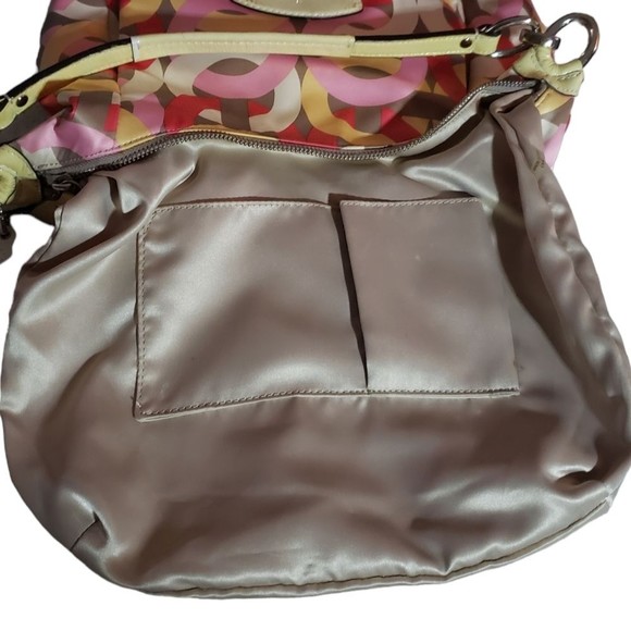 Coach Kristin Signature Multi-Color Nylon Hobo Shoulder Handbag - Picture 7 of 11